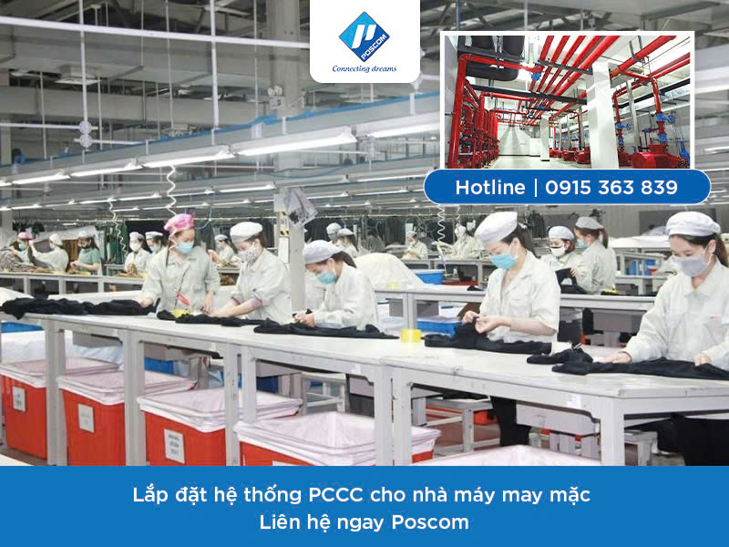 Lắp đặt PCCC cho nhà máy may mặc