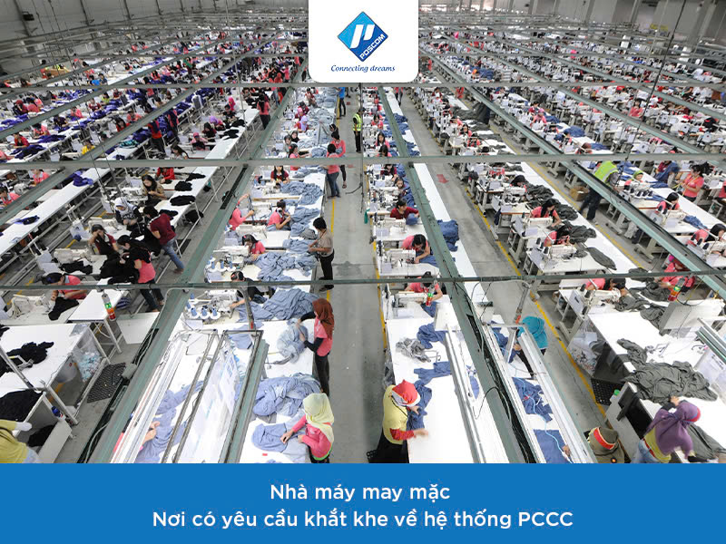 Lắp đặt PCCC cho nhà máy may mặc