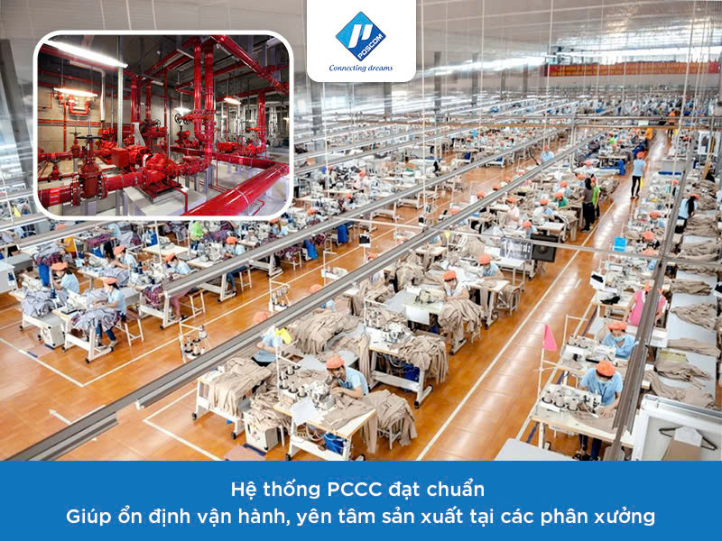 Lắp đặt PCCC cho nhà máy may mặc