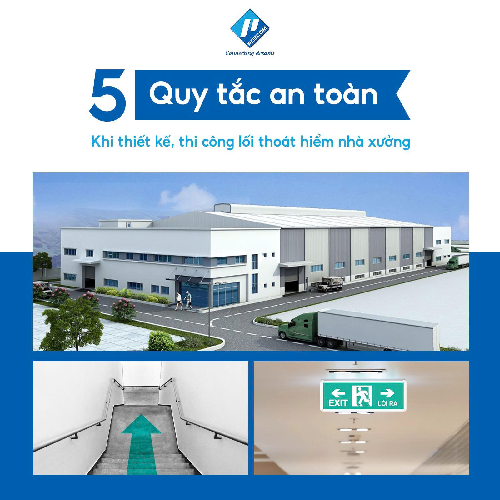 Lối thoát hiểm cho nhà xưởng